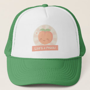 Cute Pun Life ist ein Pfirsich Food Humor Truckerkappe