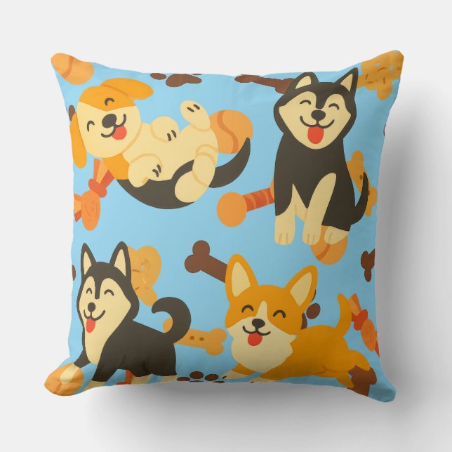 Cute Puppies Kissen (Vorderseite)