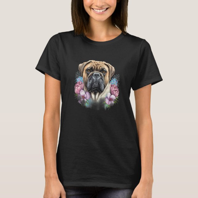 cute puppies lovely bullmastiff dog holder lover d T-Shirt (Vorderseite)