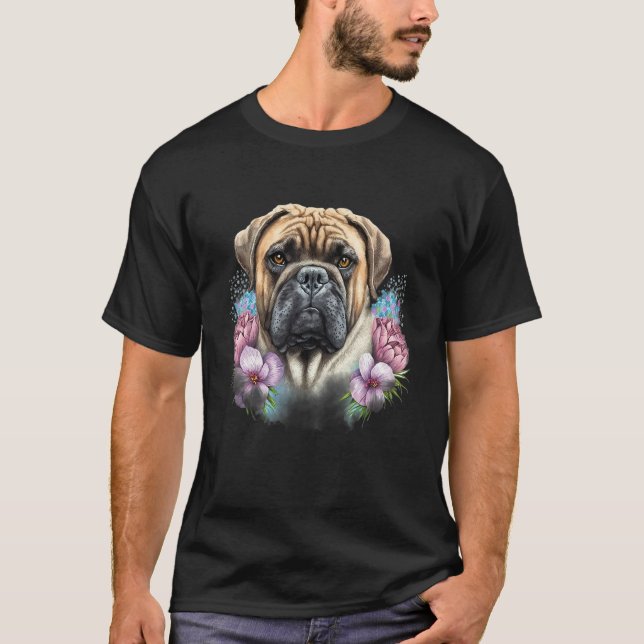 cute puppies lovely bullmastiff dog holder lover d T-Shirt (Vorderseite)