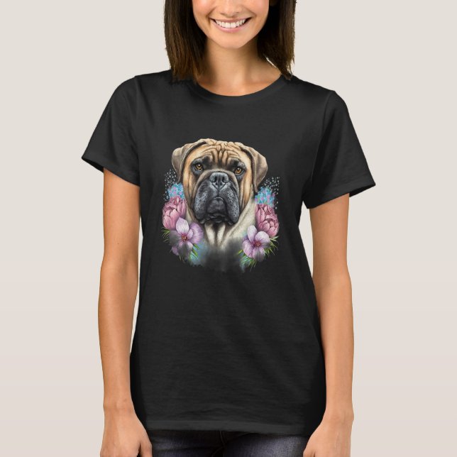 cute puppies lovely bullmastiff dog holder lover d T-Shirt (Vorderseite)