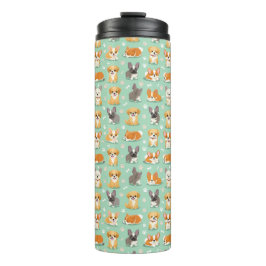 Cute Puppies Pattern – Adorable Dog Illustration  Thermosbecher