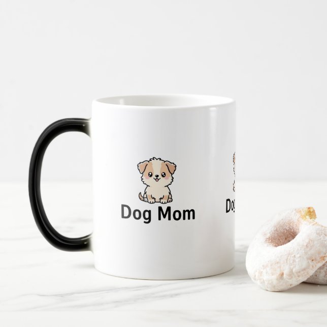 Cute Puppy Dog Mom Verwandlungstasse (Mit Donut)