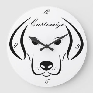 Cute Puppy Face Thunder_Cove Große Wanduhr