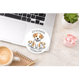 Cute Puppy Family Sticker