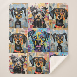 Cute Puppy Funny Dog Mixed Media Animal Pet Sherpadecke