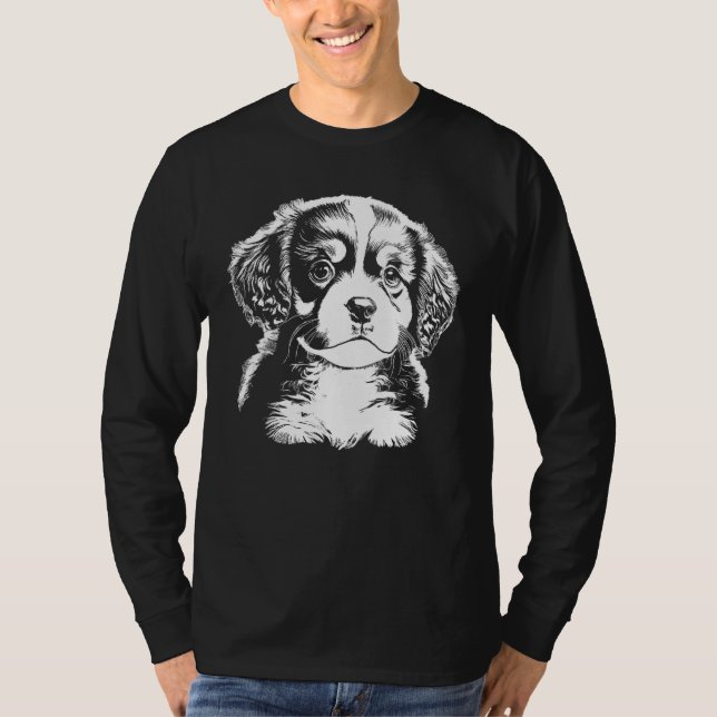 Cute Puppy Illustration T-Shirt (Vorderseite)