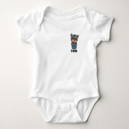 Cute Puppy in a Pocket Baby Bodysuit  Strampler