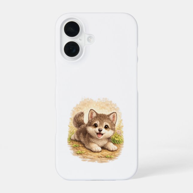 Cute Puppy iPhone 16 Case Kawaii Dog Hülle (Rückseite)
