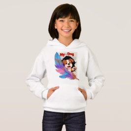 Cute Puppy Tearing Newspaper Cartoon Hoodie