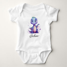 Cute Purple Baby Dinosaur Strampler