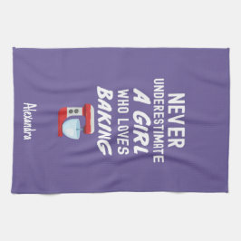 Cute Purple Baking Gift For Kids Little Girl Baker Geschirrtuch