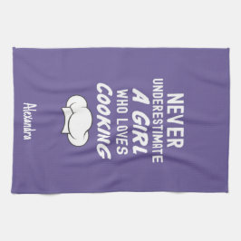 Cute Purple Cooking Gifts For Little Girls Kids Geschirrtuch