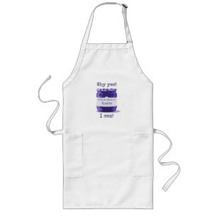Cute Purple Home Canning Jelly Jar with Your Name Lange Schürze