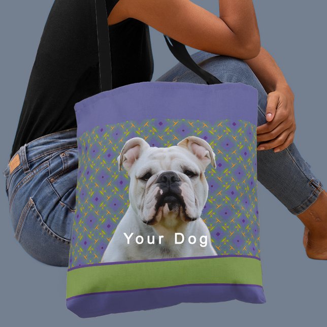 Cute Purple Modern Photo Gift for Puppy Dog Mom (Von Creator hochgeladen)