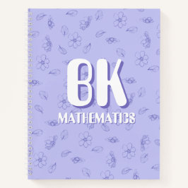 Cute purple Notebook with initials  Notizbuch