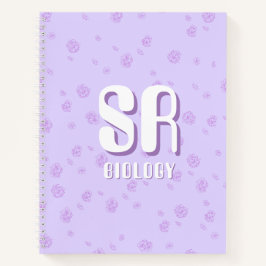 Cute purple Notebook with initials  Notizbuch