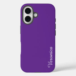 Cute Purple Personalized Name iPhone 16 Hülle