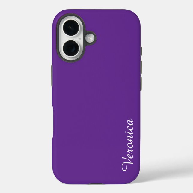 Cute Purple Personalized Name Case-Mate iPhone Hülle (Rückseite)