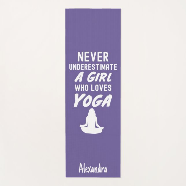 Cute Purple Yoga Gifts For Little Girls Kids Yogi Yogamatte (Vorderseite)