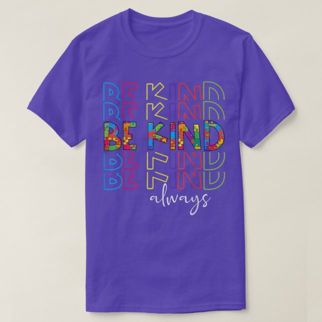 Cute Puzzle Piece Kindness Autism Awareness Month  T-Shirt (Design vorne)