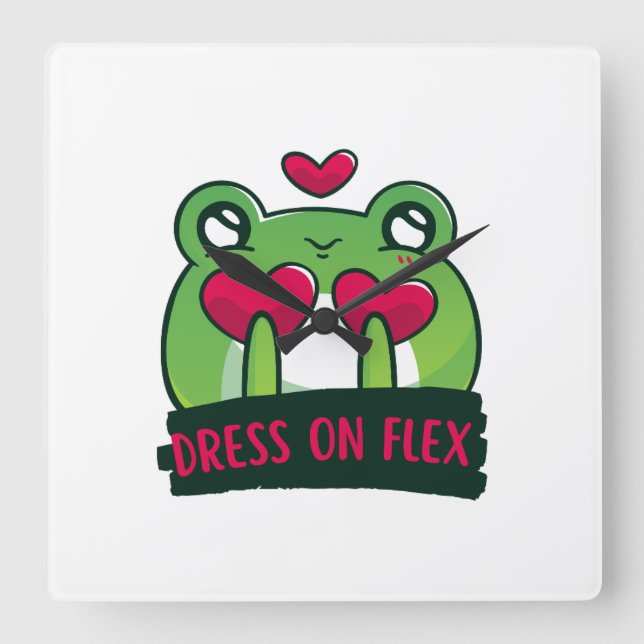 Cute Quadratische Wanduhr (Vorderseite)