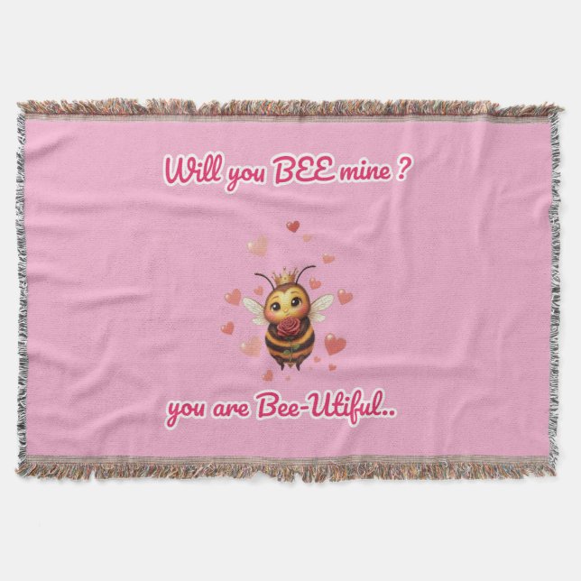 cute queen bee valentine  decke (Vorderseite)
