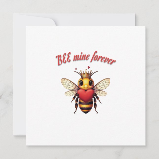 cute queen bee valentine einladung (Vorderseite)