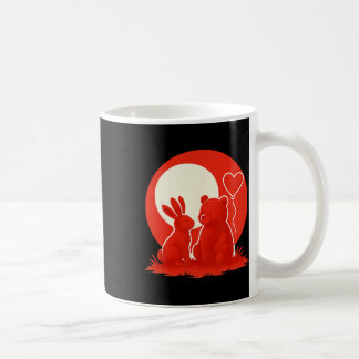 Cute Rabbit Bear Couple Valentine's Day Lovers  Kaffeetasse