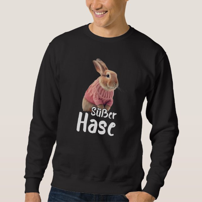 Cute Rabbit Winter Ski Rabbit Sweatshirt (Vorderseite)