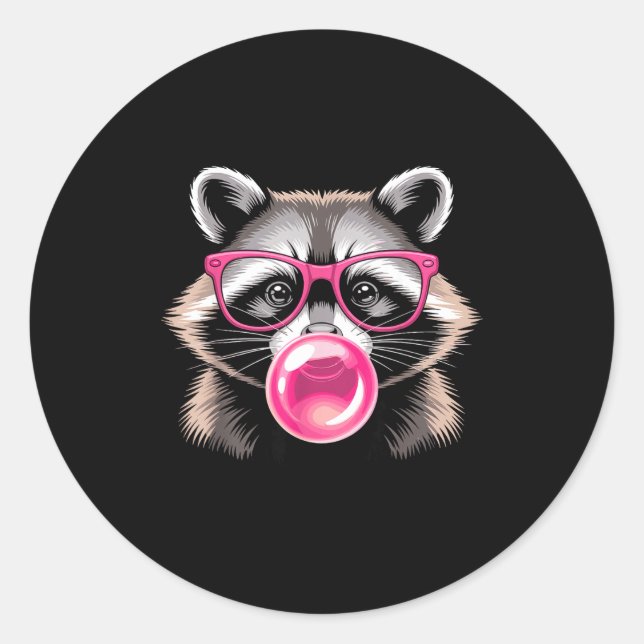 Cute Raccoon Design For Men Women Kids Racoon Racc Runder Aufkleber (Vorderseite)