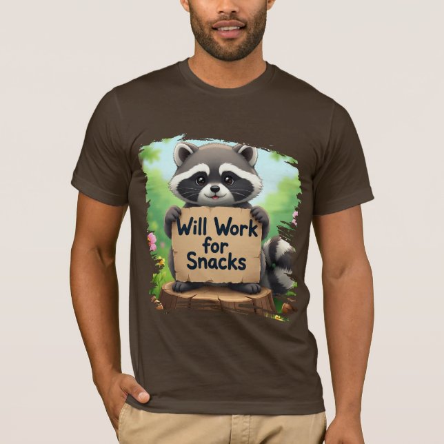 cute raccoon design with funny qoute   T-Shirt (Vorderseite)