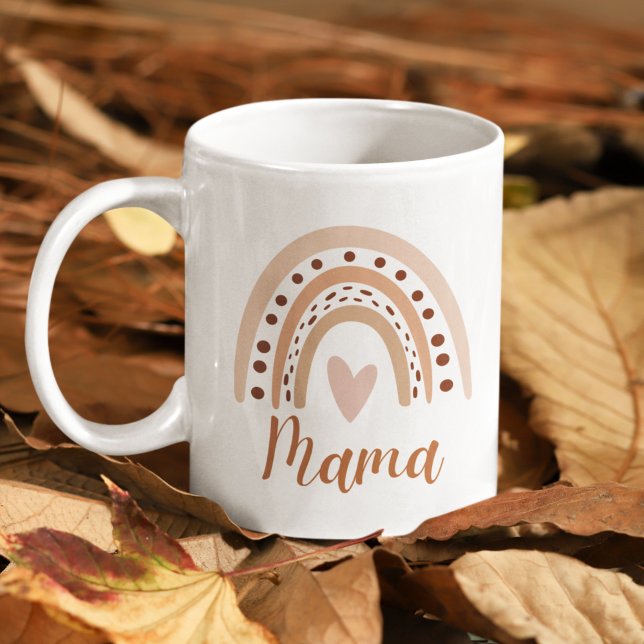 Cute Rainbow Boho Heart Mama Kaffeetasse (Von Creator hochgeladen)