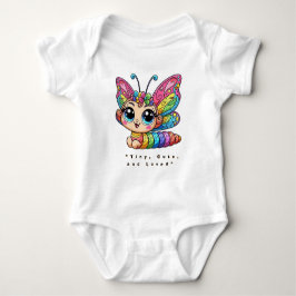 🐛Cute Rainbow Caterpillar Butterfly Cartoon Baby Strampler