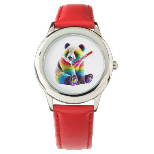 Cute Rainbow Panda Armbanduhr