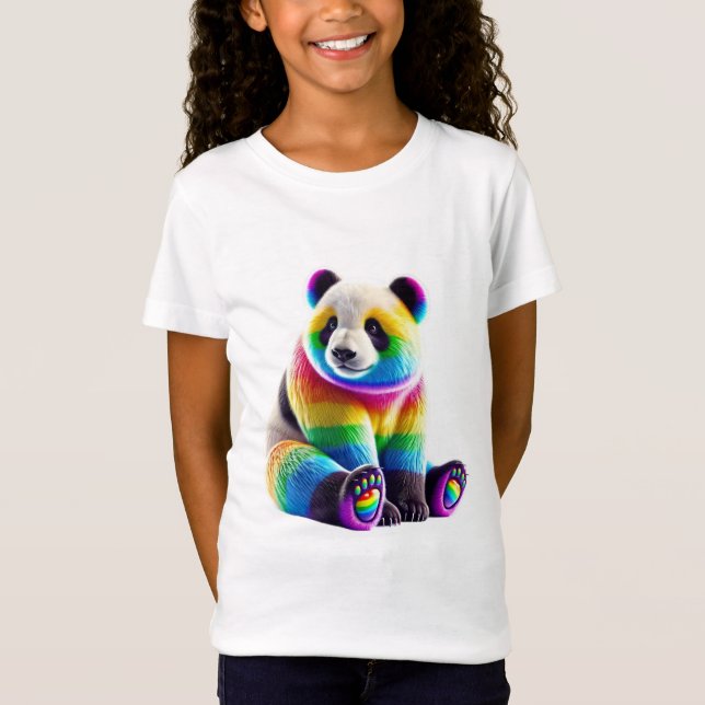 Cute Rainbow Panda T-Shirt (Vorderseite)