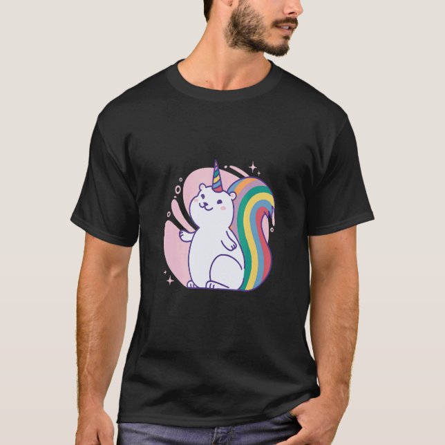Cute rainbow unicorn squirrel T-Shirt (Vorderseite)