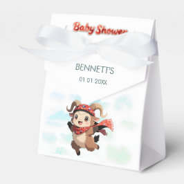 Cute Ram Winter Baby Shower Favor Box Geschenkschachtel