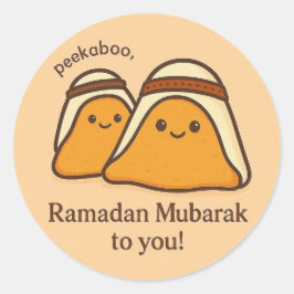 Cute Ramadan Mubarak To You Runder Aufkleber