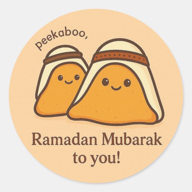 Cute Ramadan Mubarak To You Runder Aufkleber (Vorderseite)