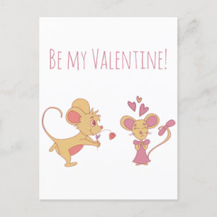 Cute Ratte Jubiläum / Valentinstag  Postkarte