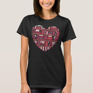 Cute Reading Library Books Lover Heart Librarian G T-Shirt