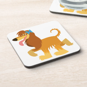 Cute Ready Cartoon Afghan Hound Coasters Set Getränkeuntersetzer
