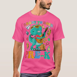 Cute Ready to Rock PreK Dinosaur Rock Back to Scho T-Shirt
