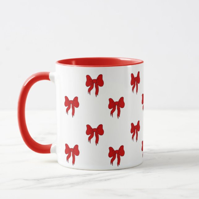 Cute Red Bow Pattern Mug | Gift for Her Tasse (Links)