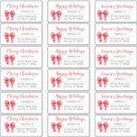 Cute Red Christmas Bow Holiday Address Labels<br><div class="desc">Ideal für Weihnachts- und Feiertagskarten, Weihnachts- und Feiertagseinladungen und all Ihre Urlaubsmailings! Cute roter Feiertagsbogen kombiniert mit Vorlagenfeldern, damit Sie Ihre Namen und Adressliste personalisieren können. 18 2 Zoll hohe und 4 Zoll breite Etiketten pro Blatt mit 3 verschiedenen Grußoptionen - 1 pro Spalte. Sie können alle 3 ändern, um...</div>