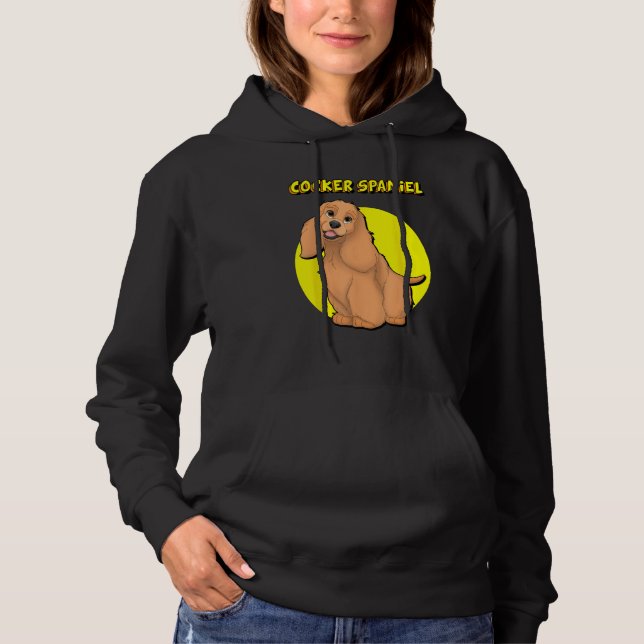 Cute Red Cocker Spaniel Hoodie (Vorderseite)