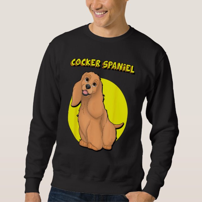 Cute Red Cocker Spaniel Sweatshirt (Vorderseite)