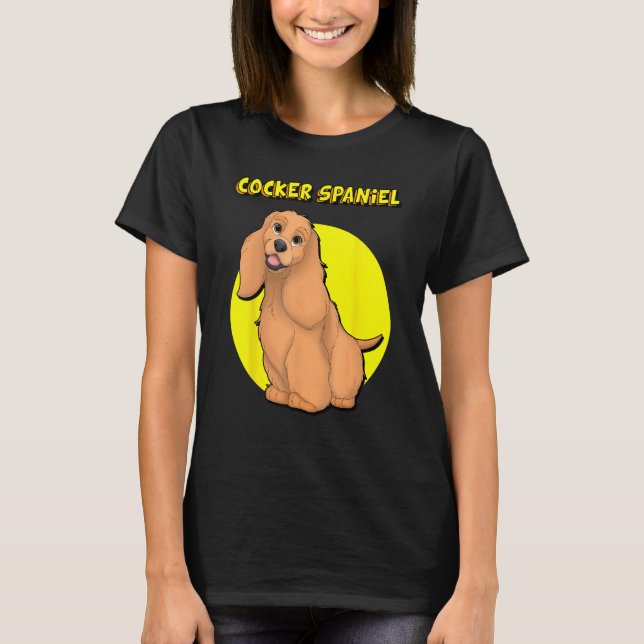 Cute Red Cocker Spaniel T-Shirt (Vorderseite)