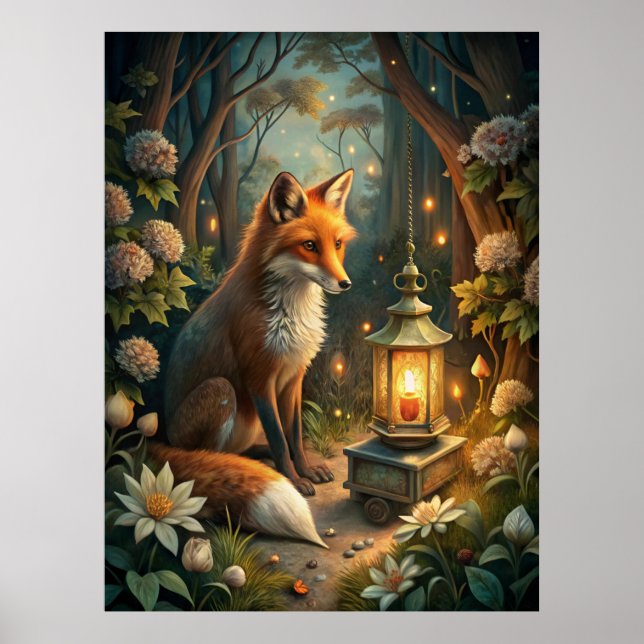 Cute Red Fox Poster (Vorne)
